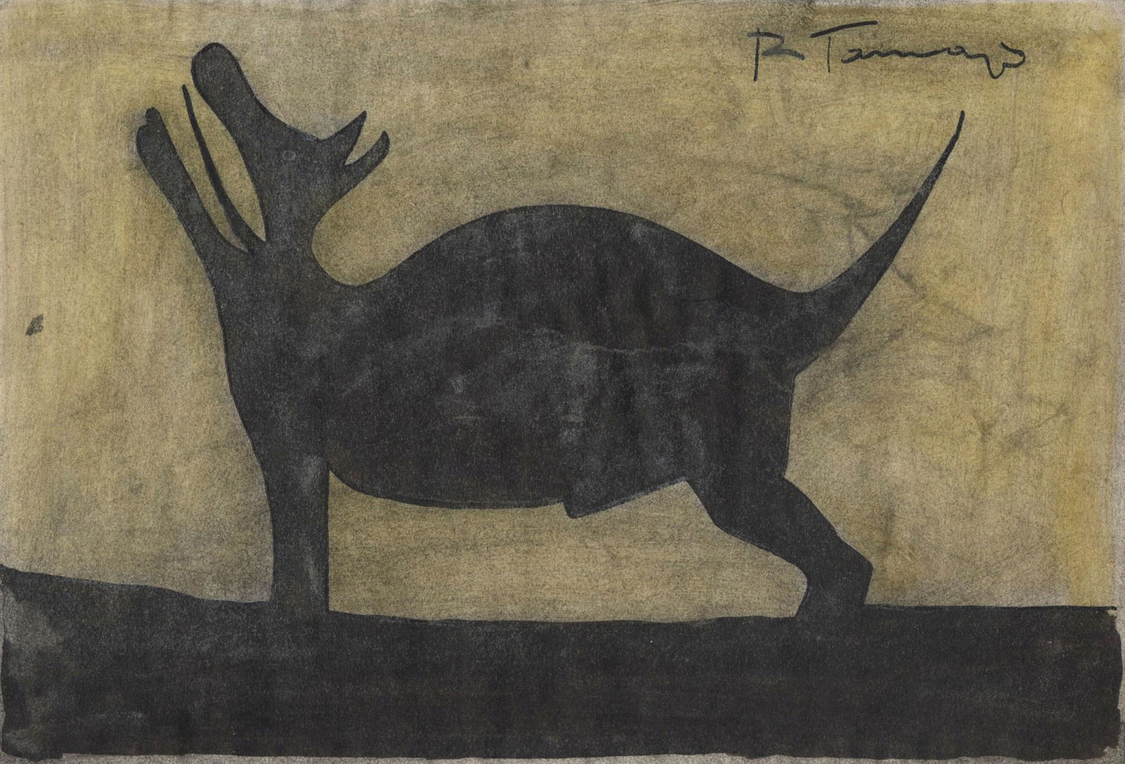 RUFINO TAMAYO - Perro - Watercolor and gouache on paper (1 of 1)