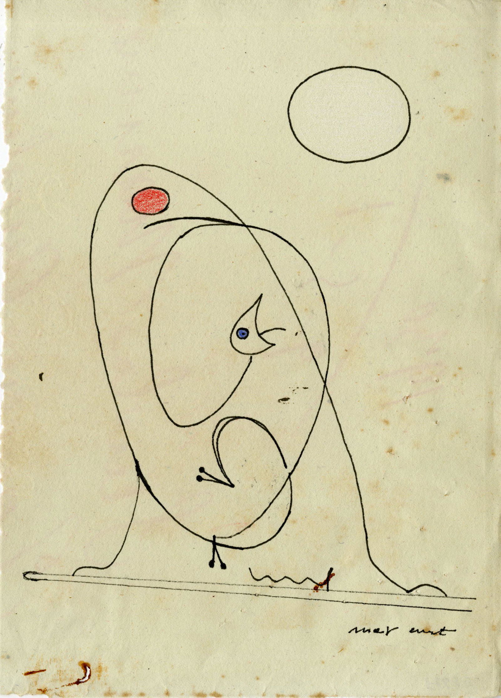 MAX ERNST - Spiral Composition - Original mixed media (1 of 1)