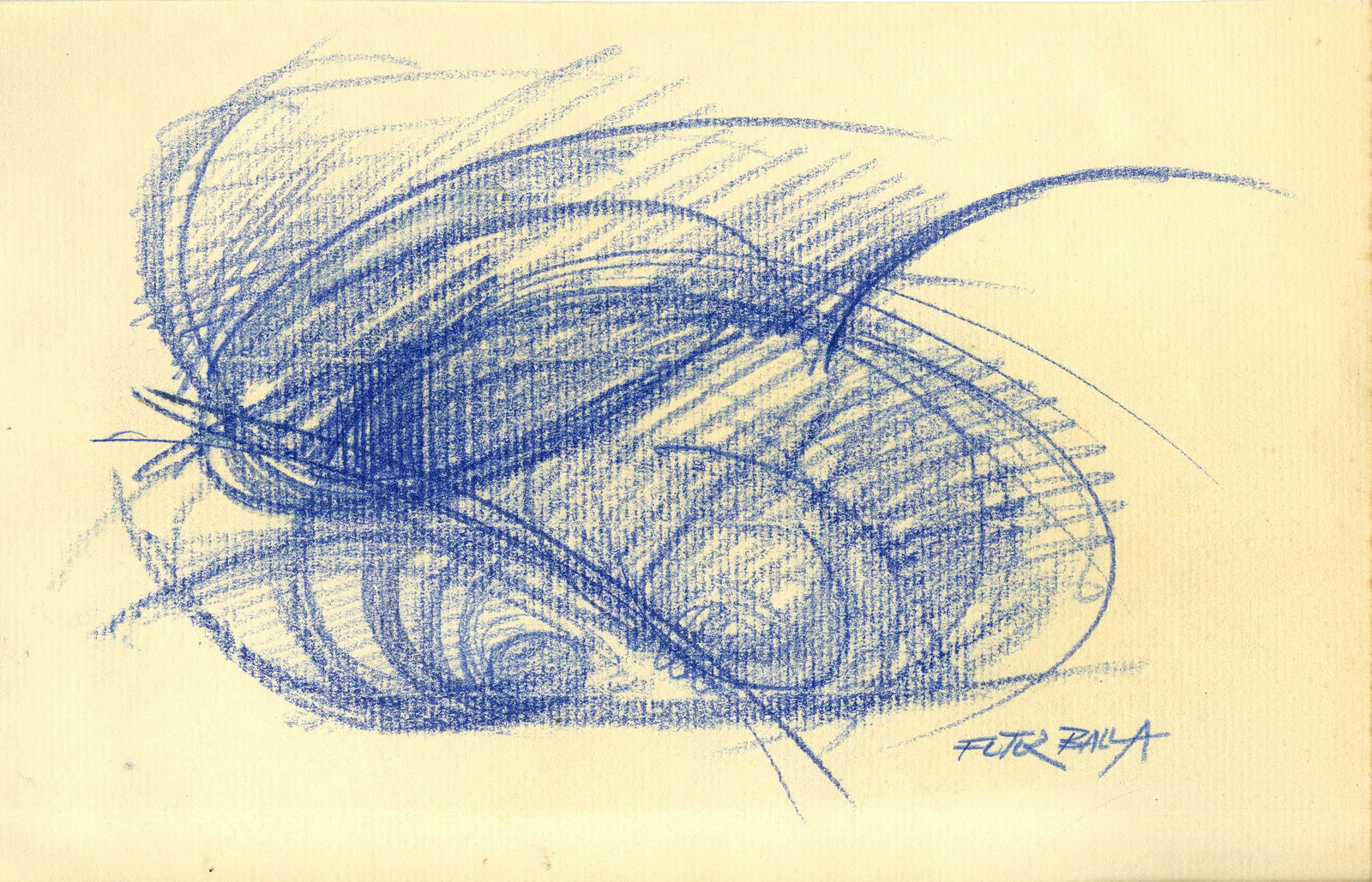 GIACOMO BALLA - Vortice Futurista Blu II - Original (1 of 2)