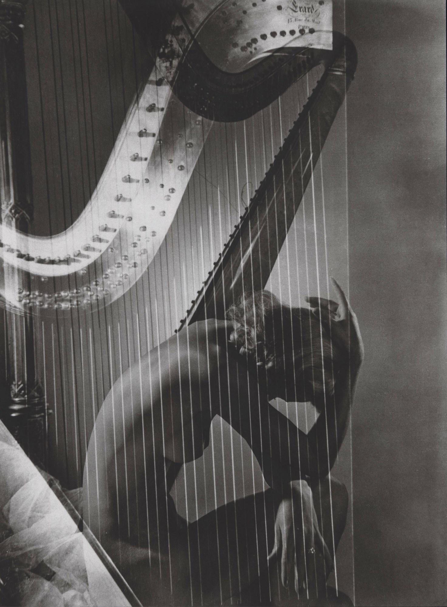 HORST P. HORST - Lisa with Harp, Paris - Original: Artist: Horst P. Horst (German/American, 1906 - 1999). Title: "Lisa with Harp, Paris [Lisa Fonssagrives-Penn]". Medium: Original photogravure. Date: Composed 1939. Printed later. Dimensio