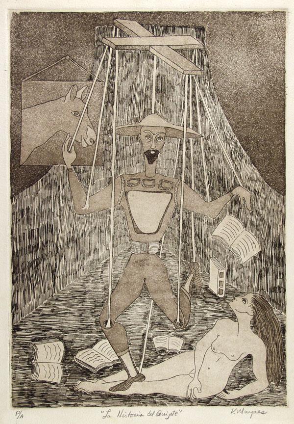 KARIMA MUYAES - Historia del Quijote - Etching with (1 of 1)