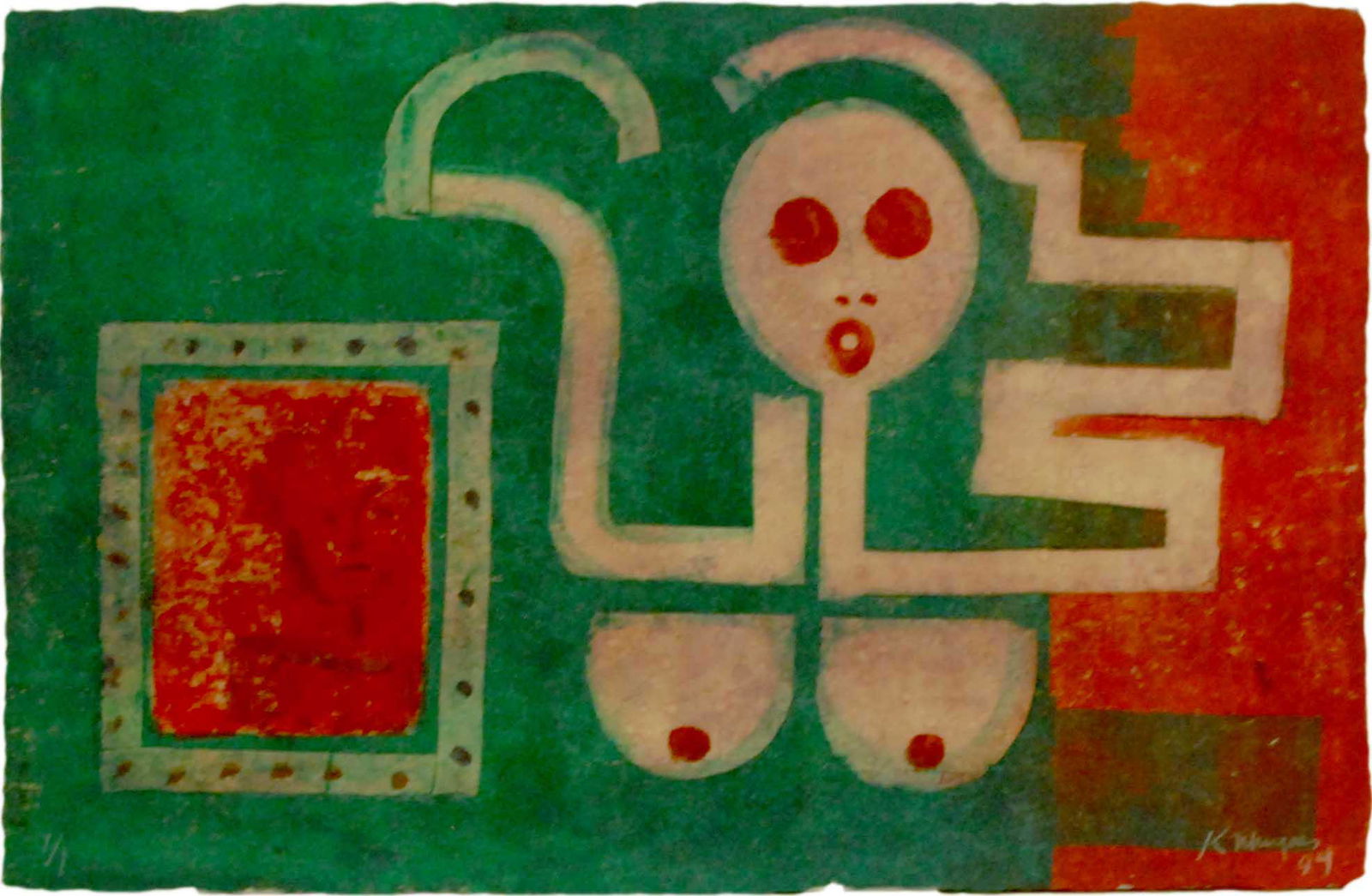 KARIMA MUYAES - Espejo - Color monoprint (1 of 1)