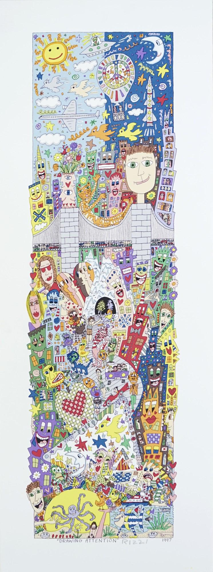 JAMES RIZZI - Drawing Attention - Color lithograph (1 of 1)