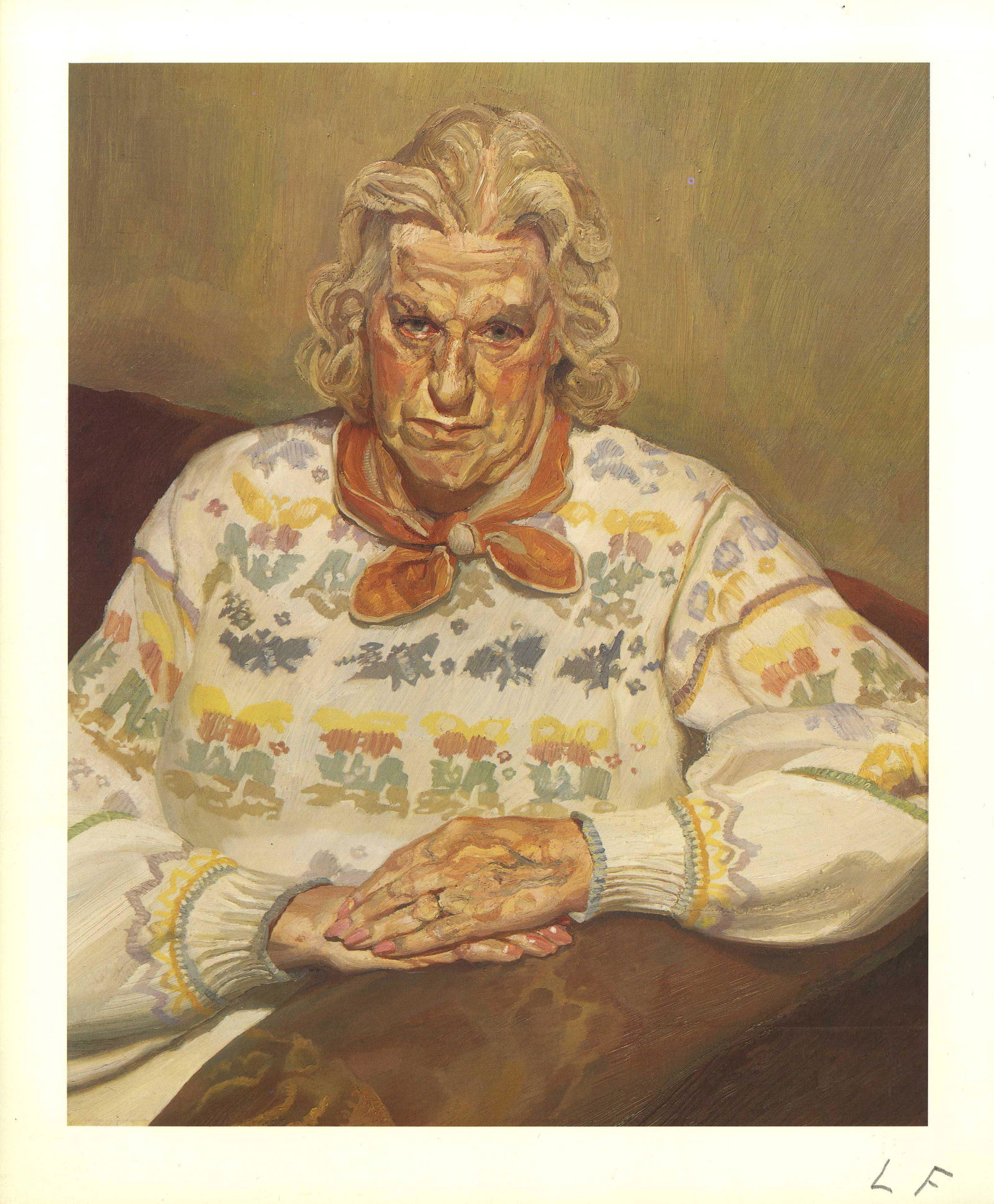 LUCIAN FREUD - Woman in a Butterfly Jersey - Color (1 of 1)