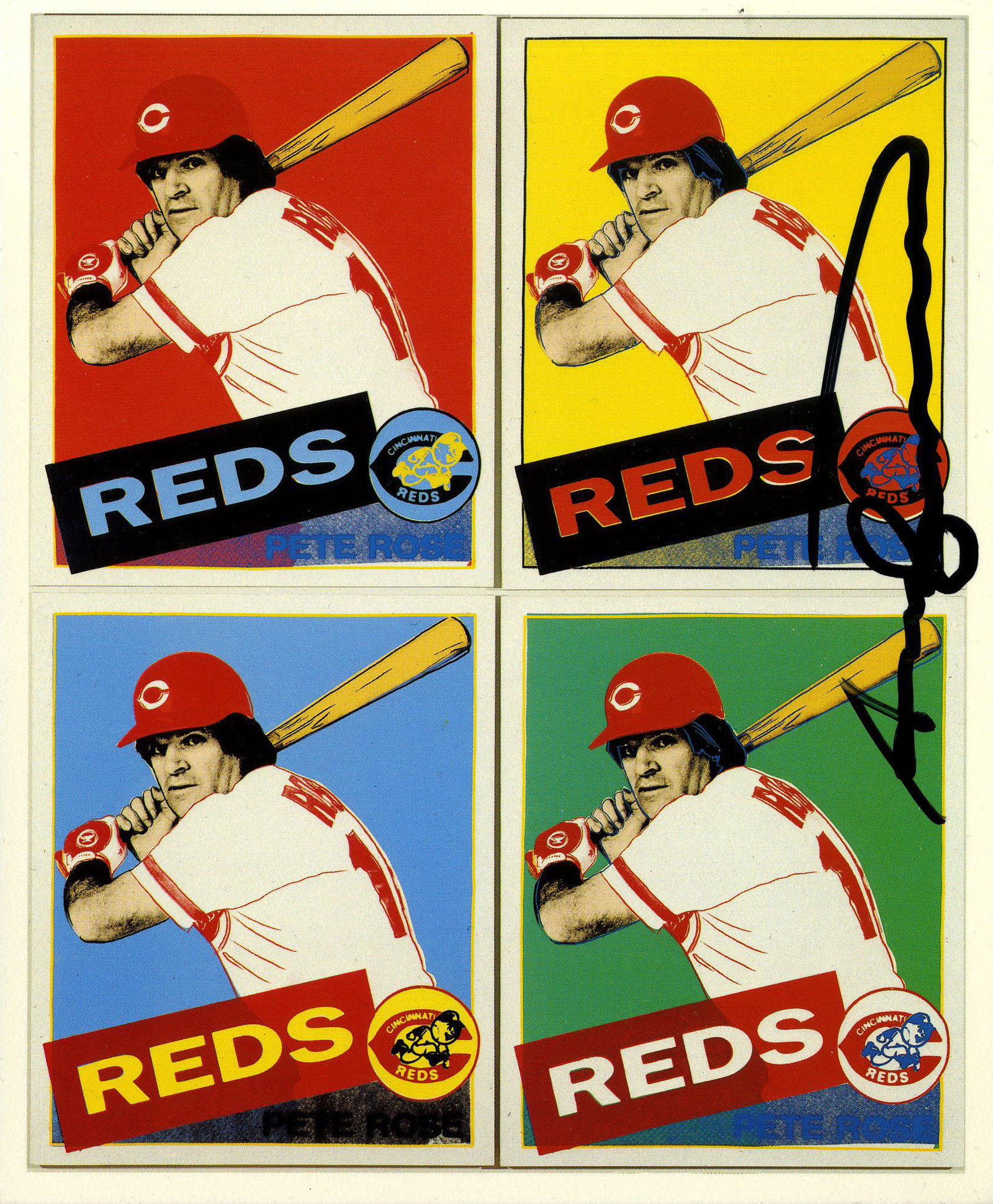 ANDY WARHOL - Pete Rose - Color offset lithograph (1 of 2)