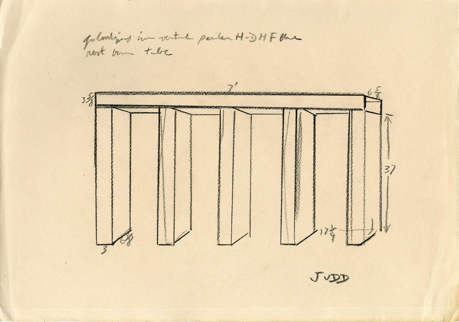 DONALD JUDD [d'apres] - Study for Project - Pencil (1 of 1)