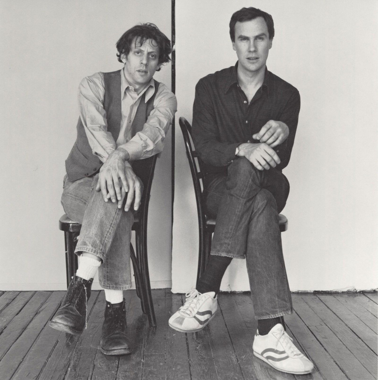 ROBERT MAPPLETHORPE - Philip Glass and Robert Wilson -: Artist: Robert Mapplethorpe (American, 1946 - 1989). Title: "Philip Glass and Robert Wilson". Medium: Original photogravure. Date: Composed 1976. Printed later. Dimensions: Overall si