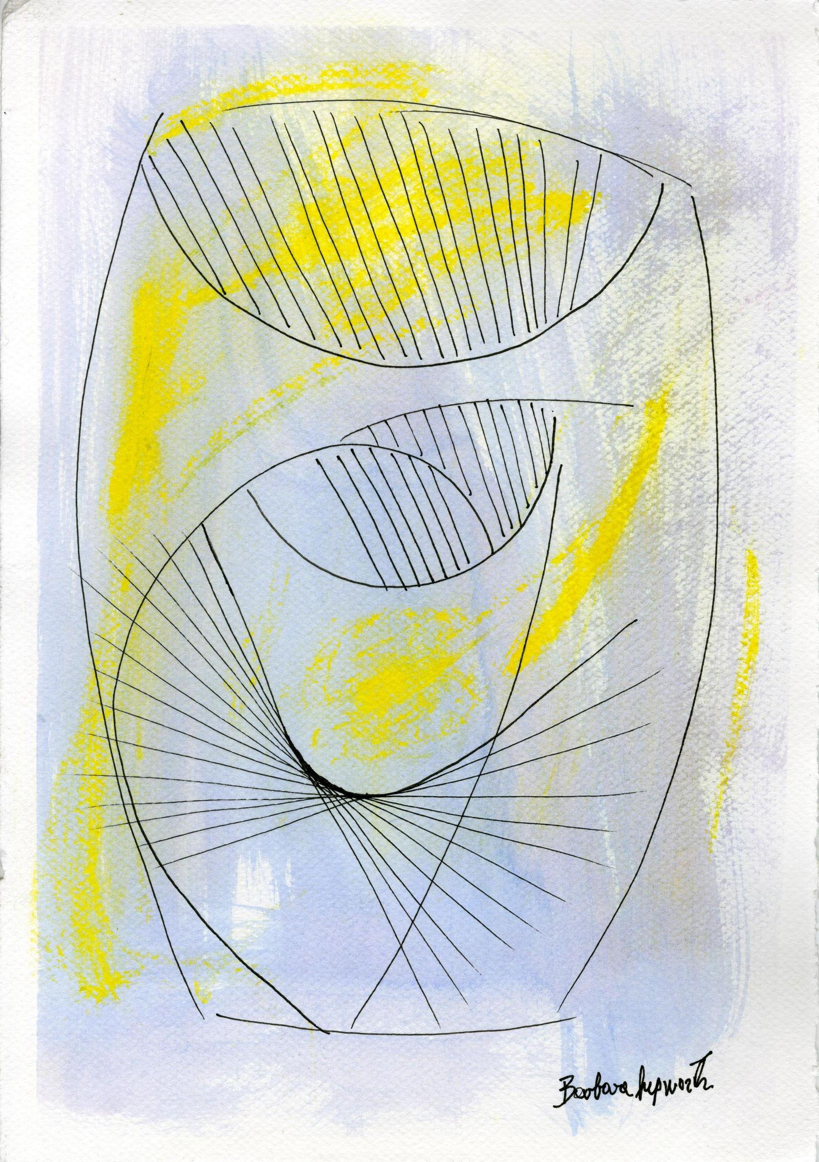 BARBARA HEPWORTH [d'apres] - Drawing for Pierced (1 of 1)