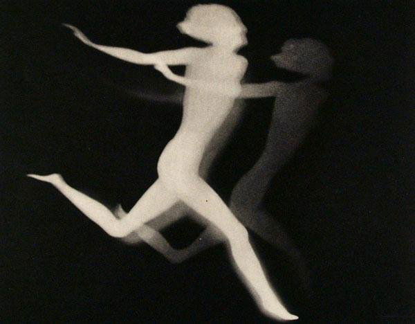 FRANTISEK DRTIKOL (Czech) Vintage photogravure: Frantisek Drtikol (Czech, 1883 - 1961). "La Course". Vintage photogravure. c1933. Printed 1933. 5 13/16 x 7 7/16 in. (148 x 189 mm). [22762]