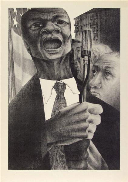 ROY DECARAVA (American) Offset lithograph: Roy Decarava (American, b.1919). "Together We'll Win". Offset lithograph. c1948. Printed c1948. 10 3/8 x 7 3/16 in. (264 x 183 mm). Sheet Size: 12 x 9 in. (305 x 229 mm). Decarava is perhaps better kn