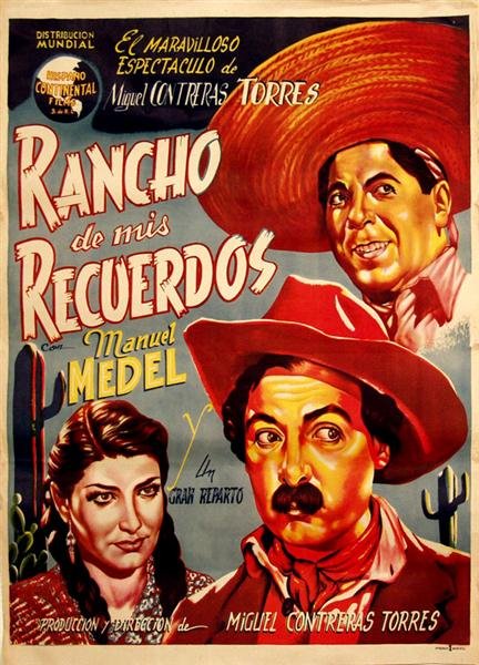 LITOGRAFIA ARTISTICA (PUBLISHER) (Mexican) Origina: Litografia Artistica (publisher) (Mexican, 20th Century). "Rancho de Mis Recuerdos II". Original color offset lithograph poster. c1950s. Publisher's mark, lower right. Full margins. 35 1/4 x 26 3/8 in