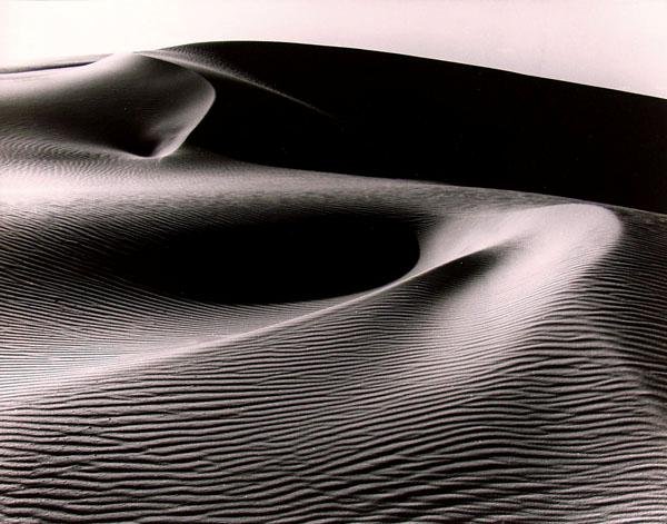 HARRY VROMAN (American) Vintage gelatin silver pr: Harry Vroman (American, 1889 - 1983). "Sand Dunes at White Sands, New Mexico". Vintage gelatin silver print. c1930s. Printed c1930s. Photographer's stamp, verso. 10 15/16 x 13 15/16 in. (278 x 354 mm)