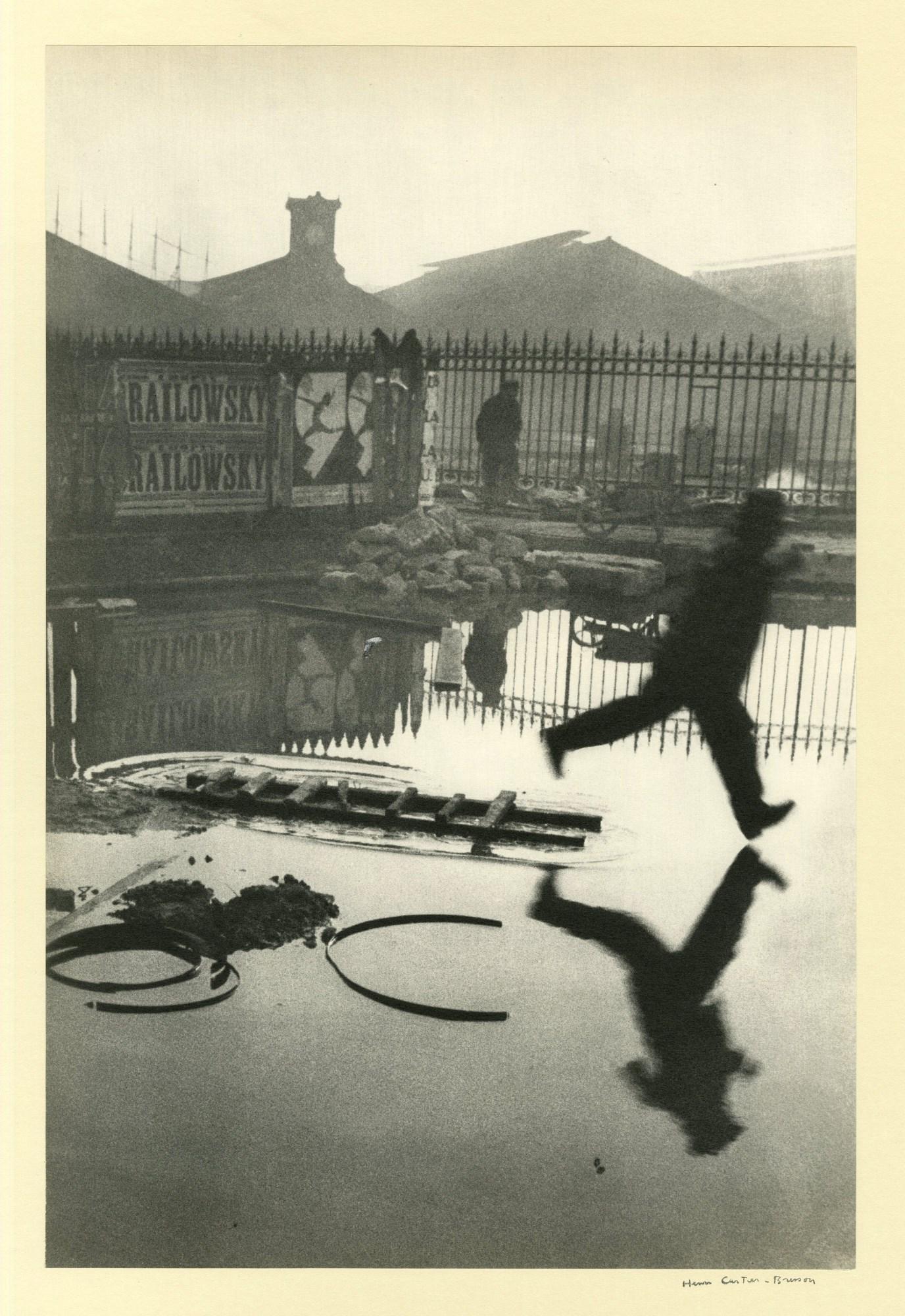 HENRI CARTIER-BRESSON - Behind the Gare St. Lazare -: Artist: Henri Cartier-Bresson (French, 1908 - 2004). Title: "Behind the Gare St. Lazare". Medium: Original vintage photogravure. Date: Composed 1932. Printed 1953. Dimensions: Image size: 13