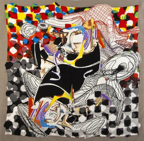 FRANK STELLA - Whale-Watch Shawl - Multiple/Textile: Artist: Frank Stella (American, b.1936). Title: "Whale-Watch Shawl". Medium: Multiple/Textile. Date: Composed 1994. Dimensions: Image size: 54 x 54 in. (1372 x 1372 mm). Lot Note(s):