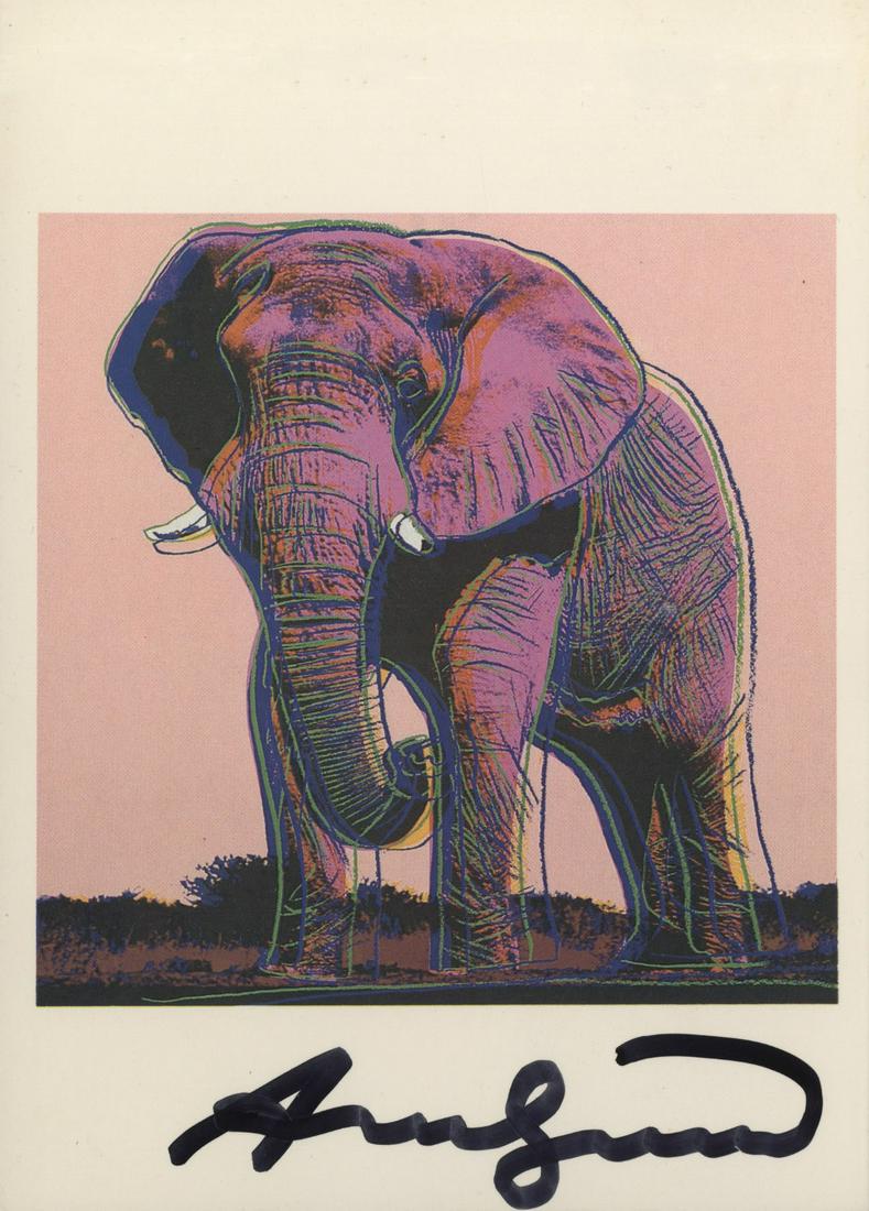 ANDY WARHOL - African Elephant - Color offset (1 of 2)