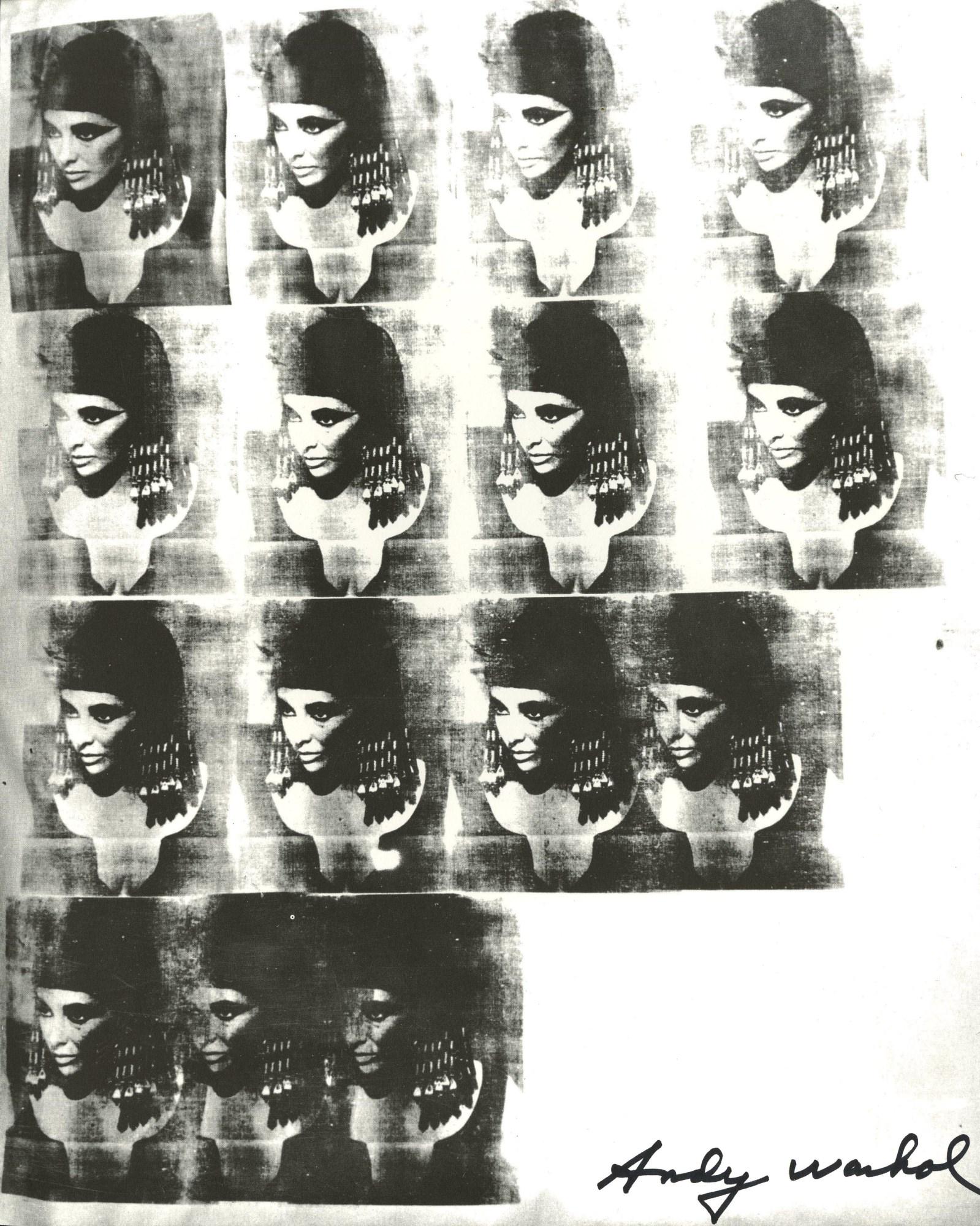 ANDY WARHOL - Liz As Cleopatra - Original letterpress: Artist: Andy Warhol (American, 1928 - 1987). Title: "Liz As Cleopatra". Medium: Original letterpress print. Date: Printed 1970. Dimensions: Overall size: 11 3/4 x 9 1/2 in. (298 x 241 mm).