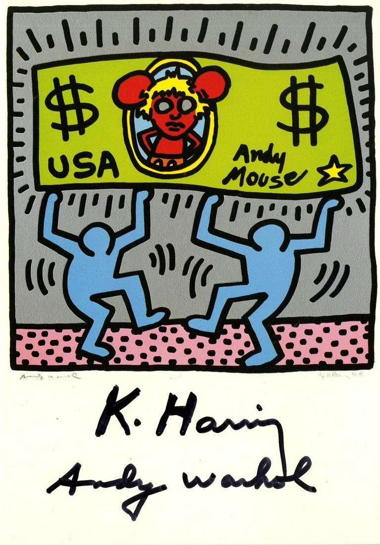 ANDY WARHOL & KEITH HARING - Andy Mouse II, Homage to (1 of 2)