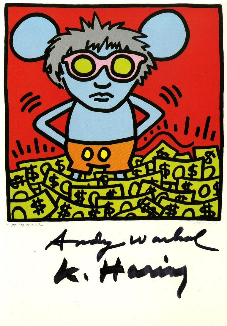ANDY WARHOL & KEITH HARING - Andy Mouse III, Homage to (1 of 2)
