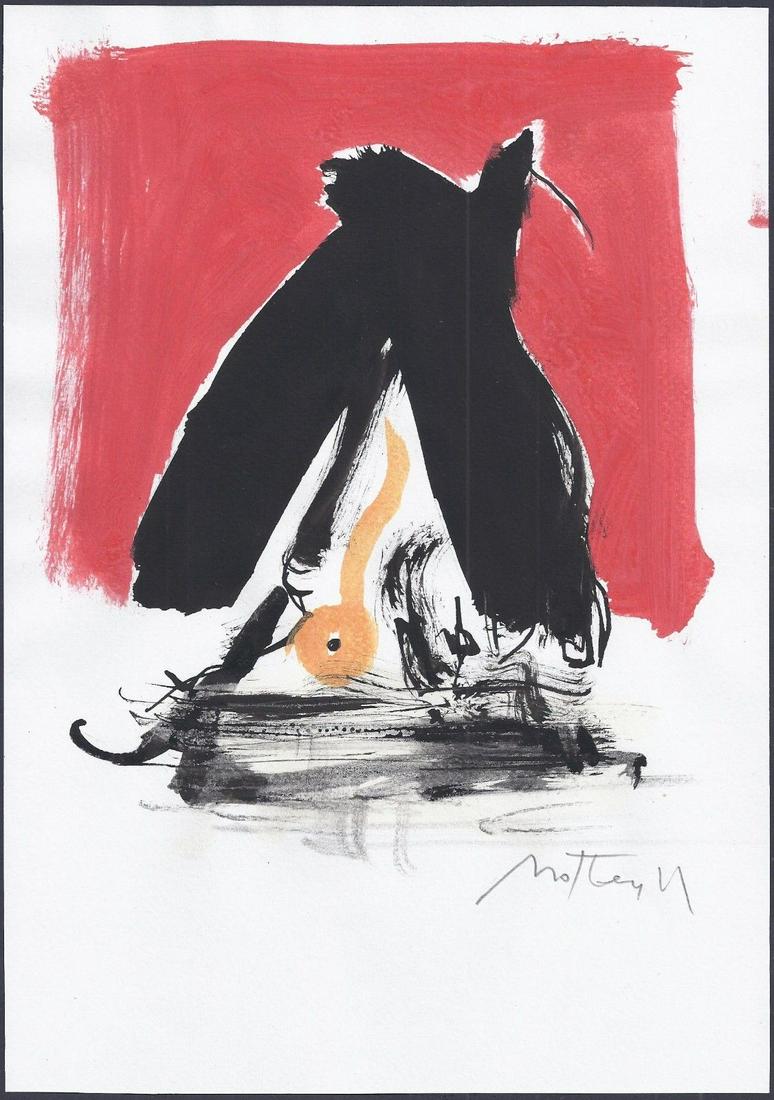 ROBERT MOTHERWELL - Construction - Gouache on paper (1 of 1)