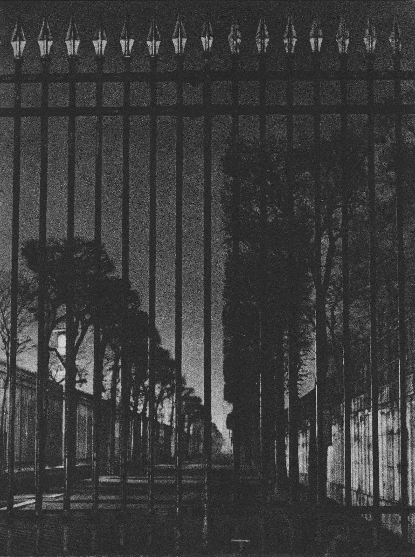 BRASSAI [gyula halasz] - La grille du Jardin du: Artist: Brassai [gyula halasz] (Hungarian/French, 1899-1984). Title: "La grille du Jardin du Luxembourg [#2}]". Medium: Original photogravure. Date: Composed c1932. Printed later. Dimensions: