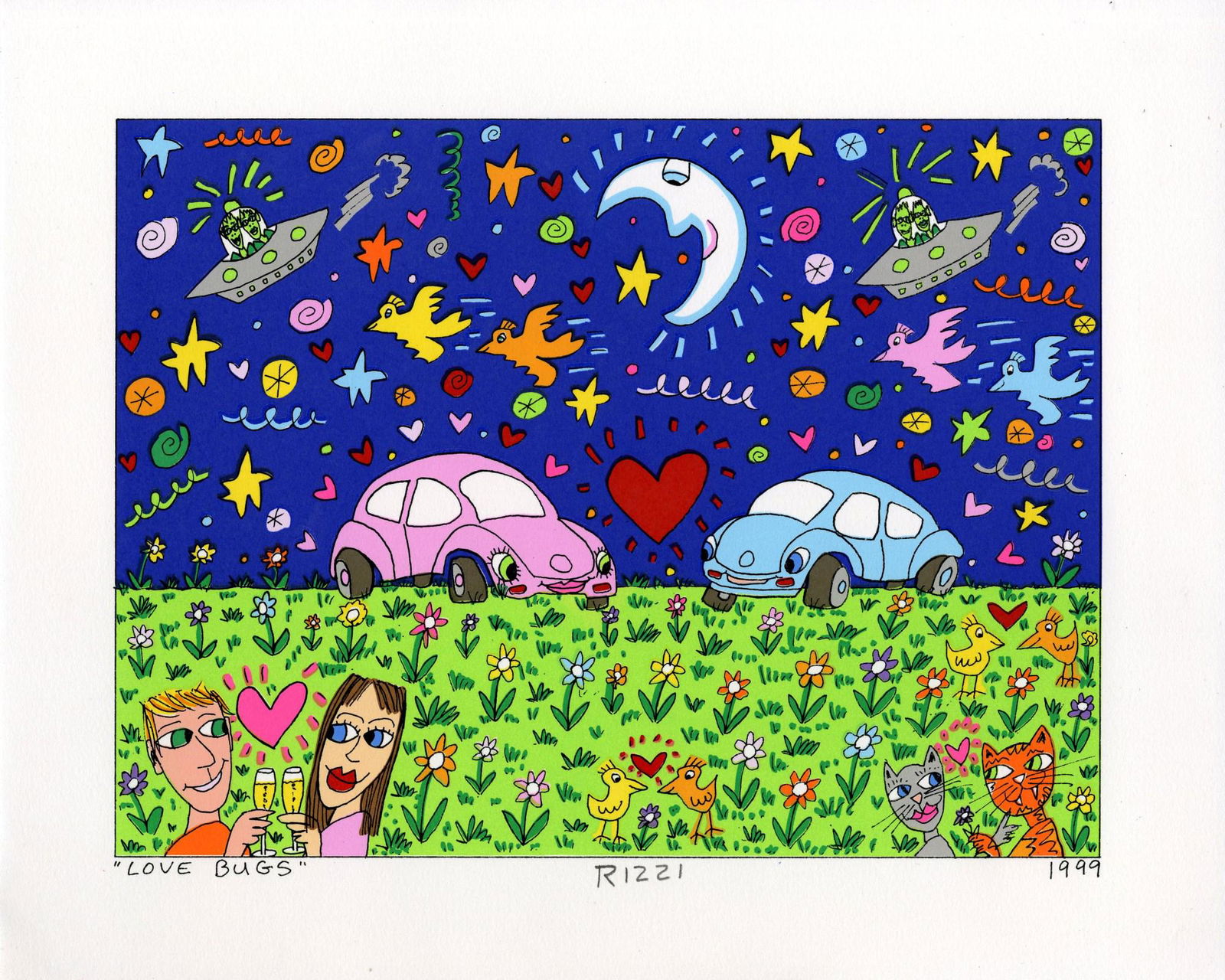 JAMES RIZZI - Love Bugs - Color silkscreen and (1 of 2)