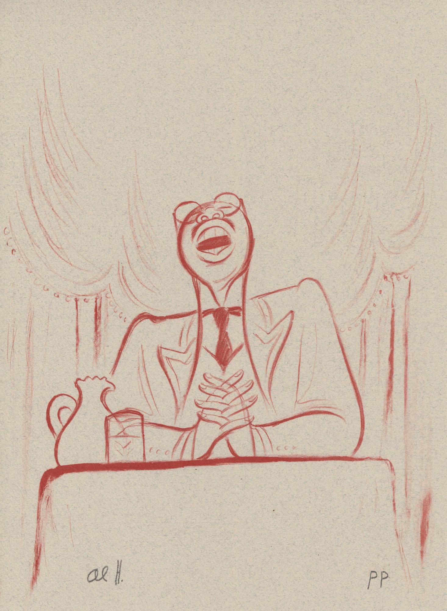 AL HIRSCHFELD - Yeah Men! - Original color lithograph (1 of 1)