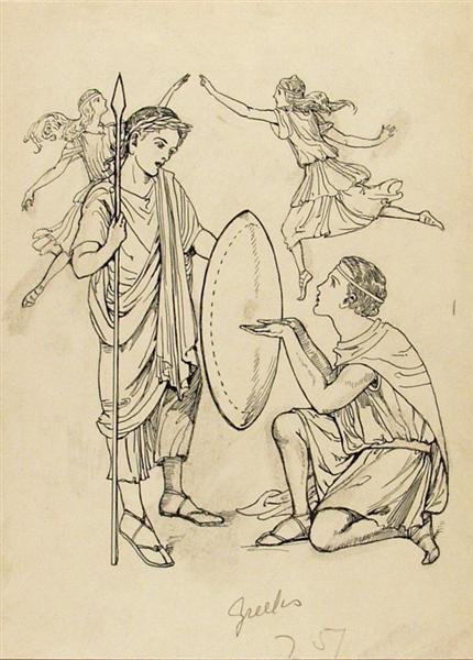 OLD MASTER SCHOOL [ANONYMOUS] Ink drawing