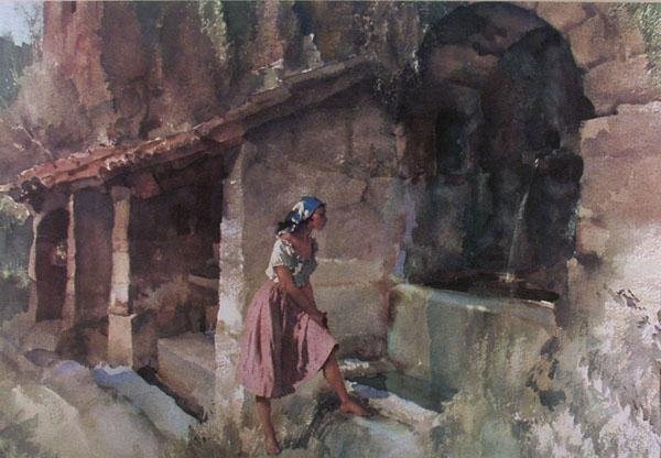 WILLIAM RUSSELL FLINT (Scottish) Color collotype