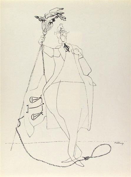 ROBERT GWATHMEY (American) Lithograph: Robert Gwathmey (American, 1903 - 1988). "The Standard Bearer". Lithograph. c1948. Signed in the plate. 10 1/4 x 7 7/8 in. (260 x 200 mm). Sheet Size: 10 5/8 x 9 in. (270 x 229 mm). [18820]