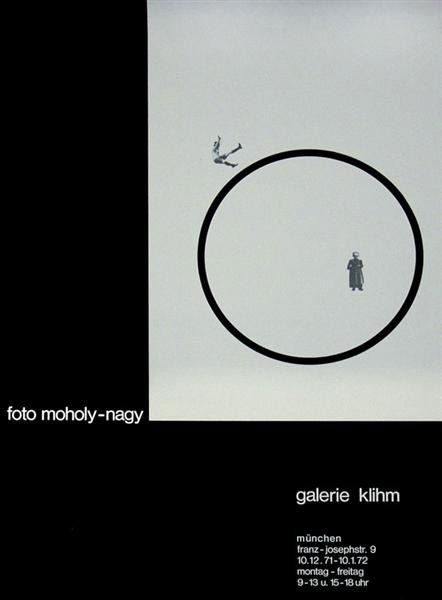 LASZLO MOHOLY-NAGY (Hungarian) Original color silk: Laszlo Moholy-Nagy (Hungarian, 1895 - 1946). "Foto Moholy-Nagy". Original color silkscreen poster. 1971. 33 x 23 1/4 in. (838 x 591 mm). Sheet Size: 33 x 23 1/4 in. (838 x 591 mm). [20530]