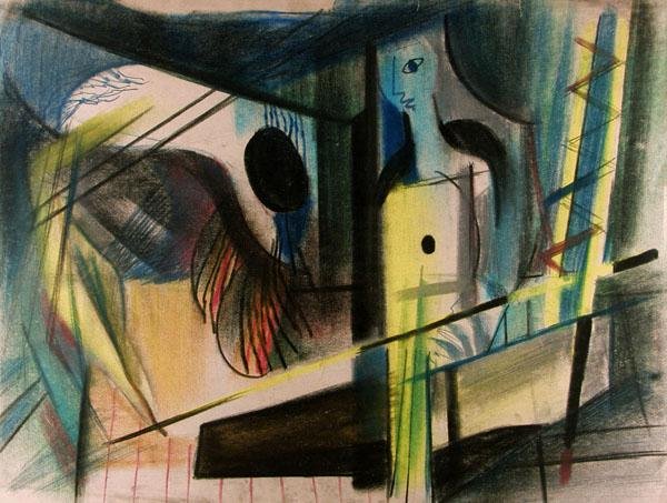 CHARLES I. OKERBLOOM (American) Pastel on paper