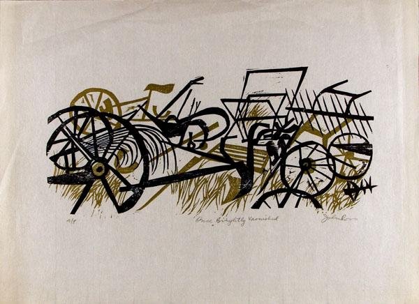 JOHN ROSS (American) Color woodcut
