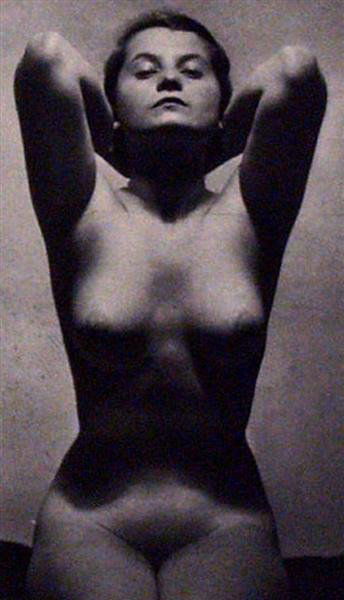 FRANTISEK DRTIKOL (Czech) Vintage photogravure: Frantisek Drtikol (Czech, 1883 - 1961). "Femme Nu #20". Vintage photogravure. c1935. Printed 1935. 3 11/16 x 2 3/16 in. (94 x 56 mm). [22628]