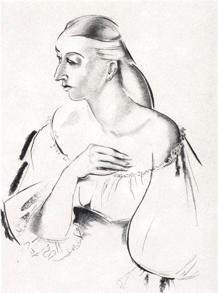 MINA PULSIFER (American) Lithograph: Mina Pulsifer (American, 1899 - 1989). "Bene". Lithograph. c1950. Edition of 10. Signed in pencil, lower right. 13 1/2 x 10 in. (343 x 254 mm). Provenance: Estate of the artist. Exhibited: San Diego H