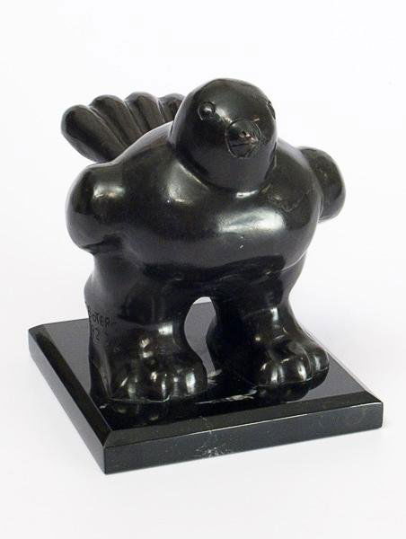 FERNANDO BOTERO [AFTER] (Columbian) Bronze with da: Fernando Botero [after] (Columbian, b.1932). "Bird". Bronze with dark brown patina. 1992. Edition of six. Inscribed "F. Botero" and dated "1992" and numbered "3/6". Very good condition. Provenance: Pr