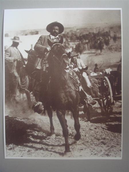AUGUSTIN VICTOR CASASOLA (Mexican) Gelatin silver : Augustin Victor Casasola (Mexican, 1874 - 1938). "Francisco Villa en la Toma de Torreon [Mexico]". Gelatin silver print. c1916. Printed later from the original negative. Casasola Studios embossed blin