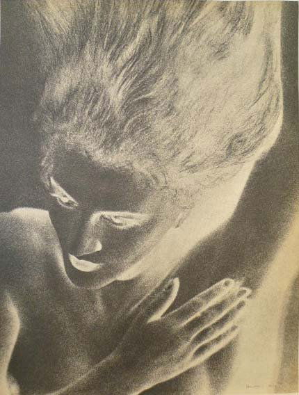 MAN RAY (American) Original vintage photogravure: Man Ray (American, 1890 - 1976). "Jacqueline Godard [solarization]". Original vintage photogravure. 1932. Printed 1934. Signed "Man Ray" in the negative, lower right. 11 1/4 x 8 11/16 in. (286 x 221 m