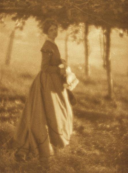 CLARENCE H. WHITE (American) Original vintage pho: Clarence H. White (American, 1871 - 1925). "Arbor [From Camera Work XXIII]". Original vintage photogravure. 1908. Printed 1908. 8 1/8 x 6 in. (206 x 152 mm). Fine condition. This print sold for AS12,6