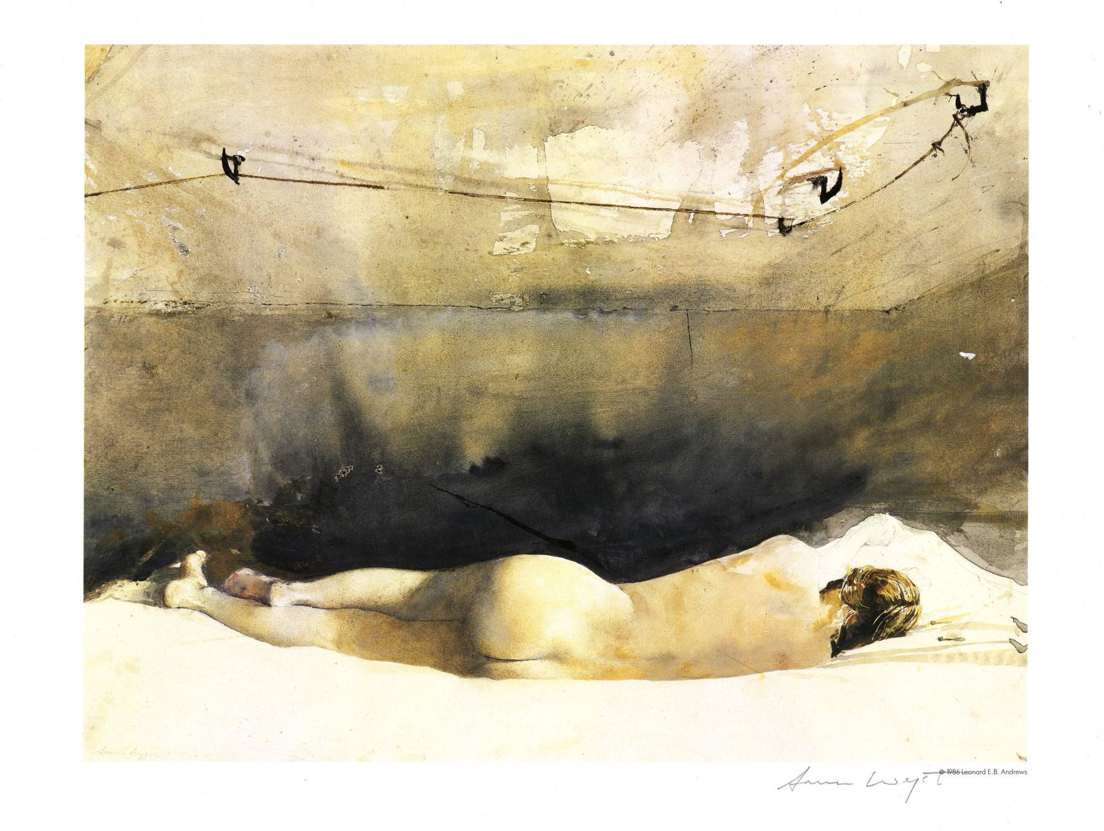 ANDREW WYETH - Study for Barracoon - Color offset (1 of 1)