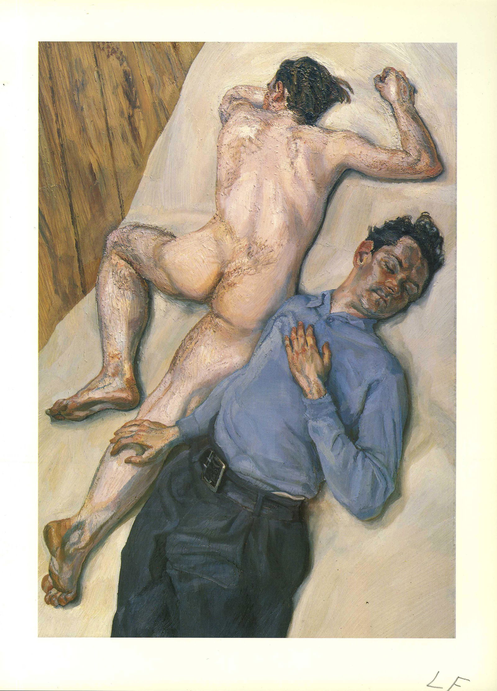 LUCIAN FREUD - Two Men - Color offset lithograph (1 of 1)