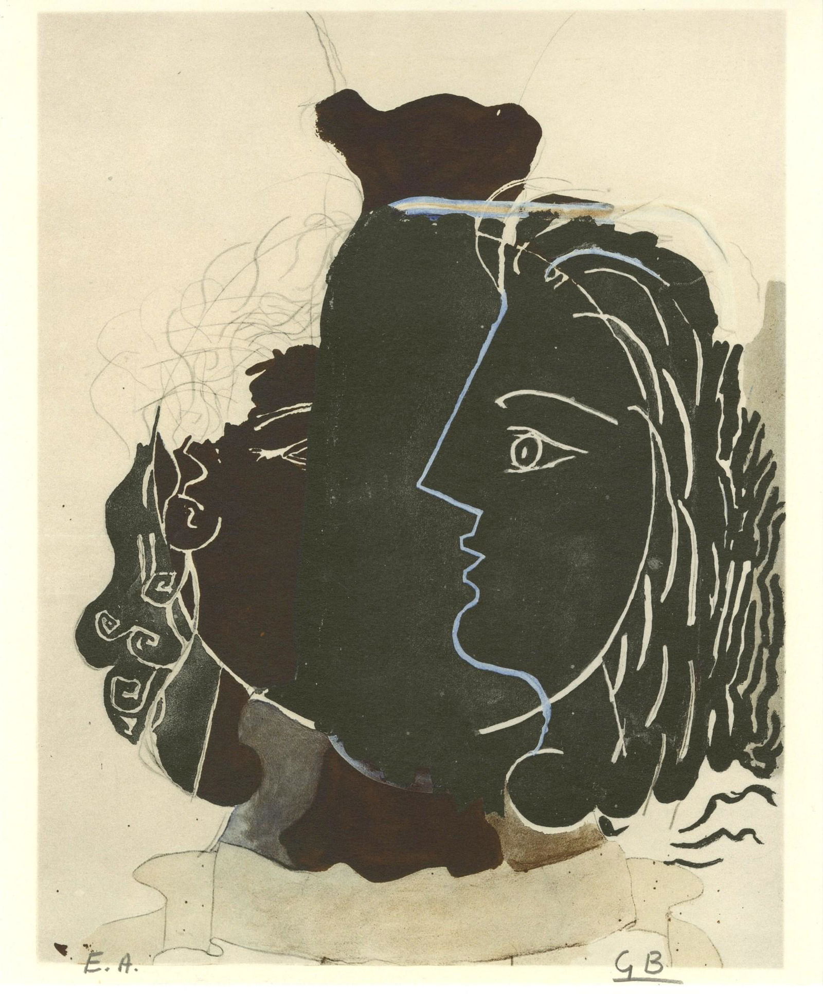 GEORGES BRAQUE - Tete Grecque - Original color (1 of 1)