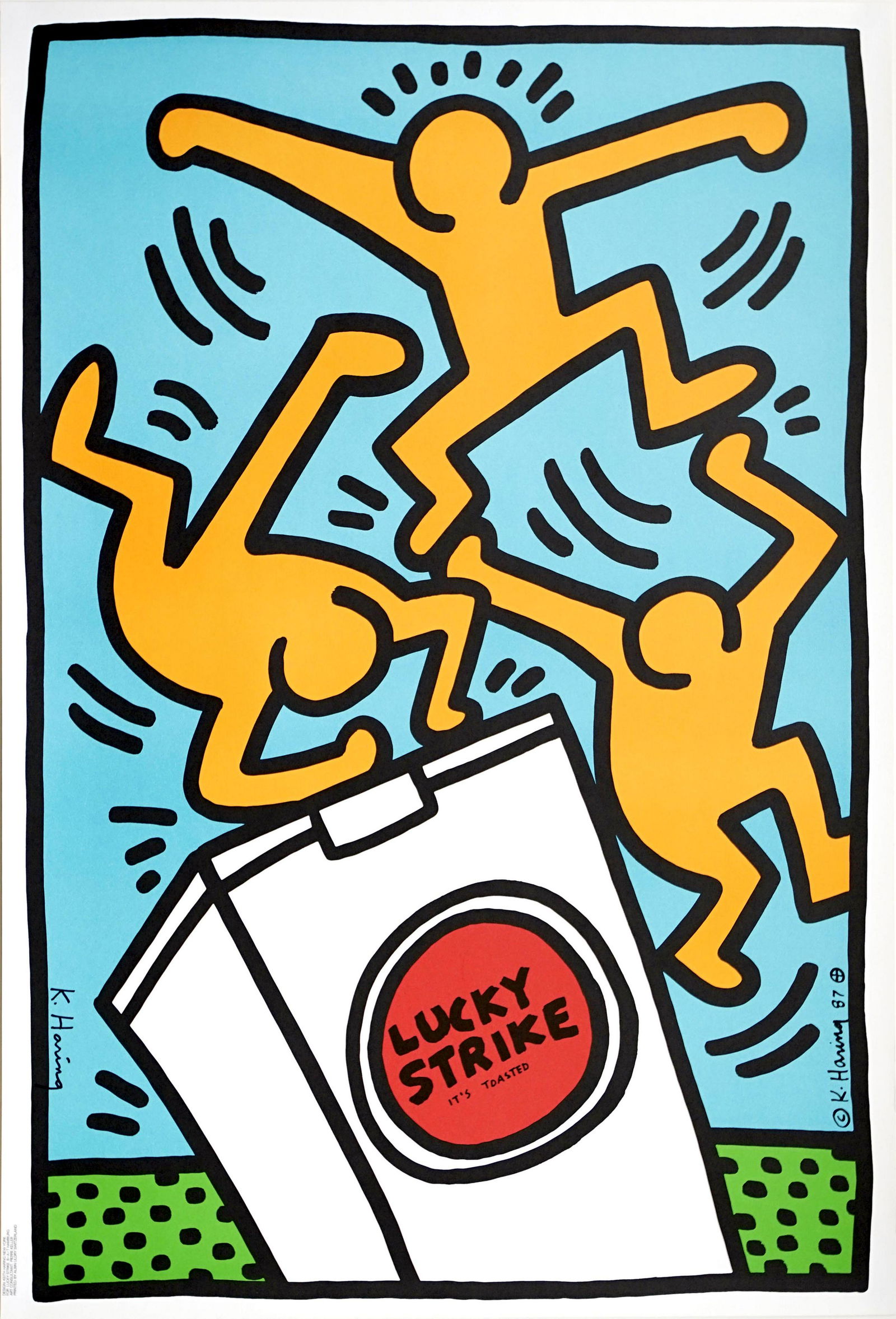 KEITH HARING - Lucky Strike: Blue - Original color (1 of 2)