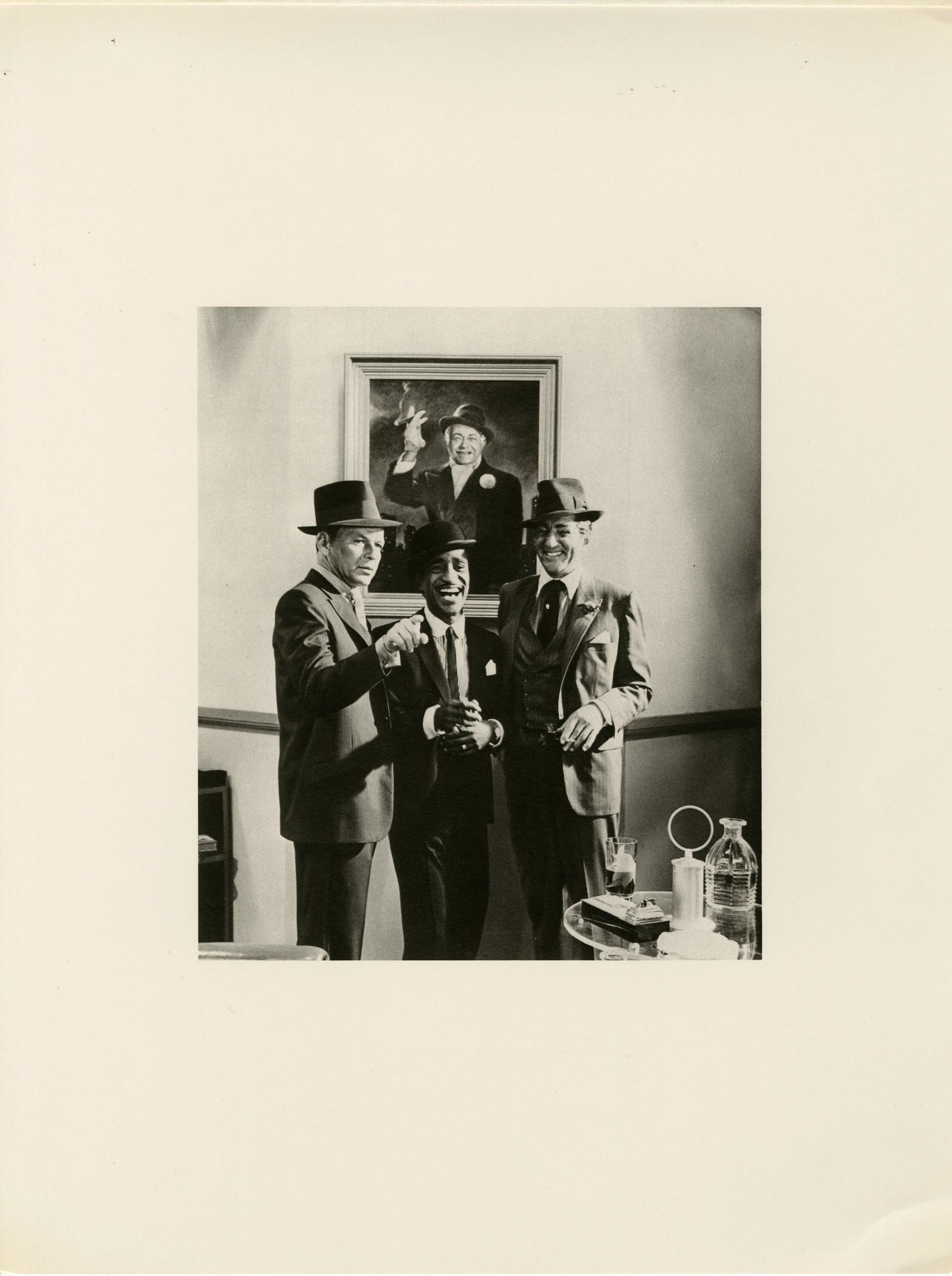 CECIL BEATON - Frank Sinatra, Sammy Davis, Jr., Dean: Artist: Cecil Beaton (English, 1904 - 1980). Title: "Frank Sinatra, Sammy Davis, Jr., Dean Martin, Edward G. Robinson". Medium: Original photogravure. Date: Composed 1956. Printed 1979. Dimension