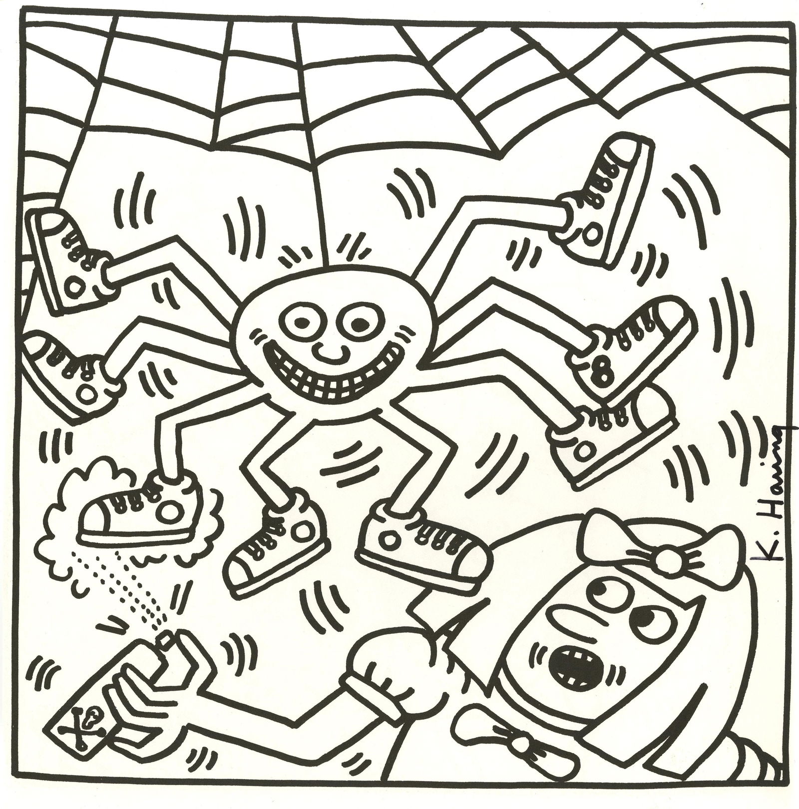 KEITH HARING - Eight Shoes - Lithograph (1 of 1)