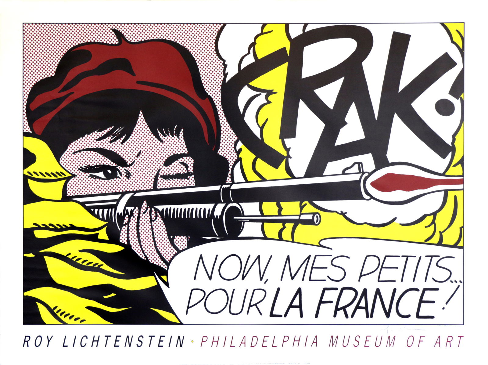 ROY LICHTENSTEIN - Crak! - Original color lithograph (1 of 4)