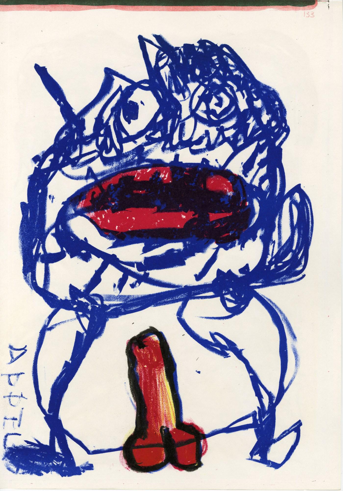 KAREL APPEL - Composition (133) - Color lithograph (1 of 1)