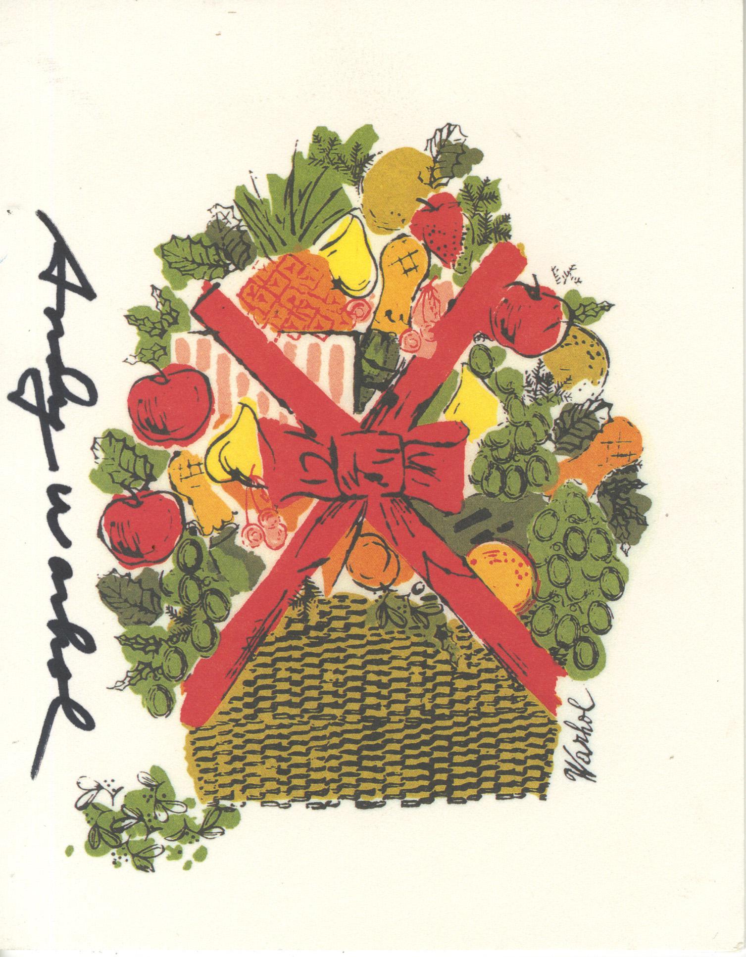 ANDY WARHOL - Christmas card: Fruit Basket - Original (1 of 3)
