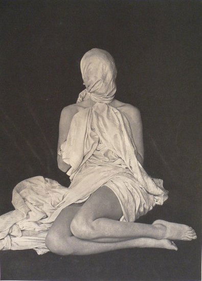 ERWIN BLUMENFELD (German-American) Original vintag: Erwin Blumenfeld (German-American, 1897-1969). "Pudeur (Decency) [nude study]". Original vintage photogravure. c1938. Printed 1938. 11 1/2 x 8 1/4 in. (292 x 210 mm). Probably taken after Blumenfeld m