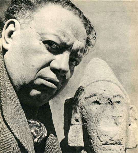 FRITZ HENLE (German) Original vintage photogravure: Fritz Henle (German, 1909-1993). "Diego Rivera". Original vintage photogravure. c1947. Printed 1947. 9 15/16 x 9 in. (252 x 229 mm). [24205]