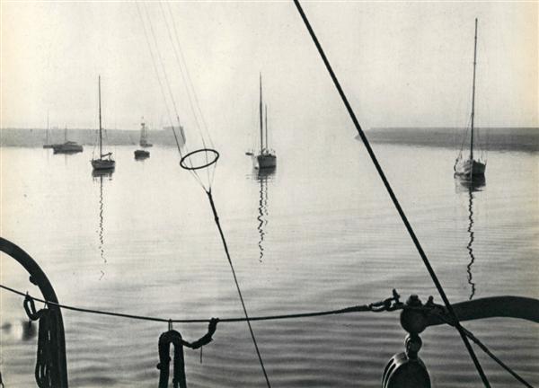 RENE JACQUES (French) Original vintage photogravur: Rene Jacques (French, 1908-2003). "Composition #39". Original vintage photogravure. c1947. Printed 1947. 6 1/2 x 9 in. (165 x 229 mm). [24223]